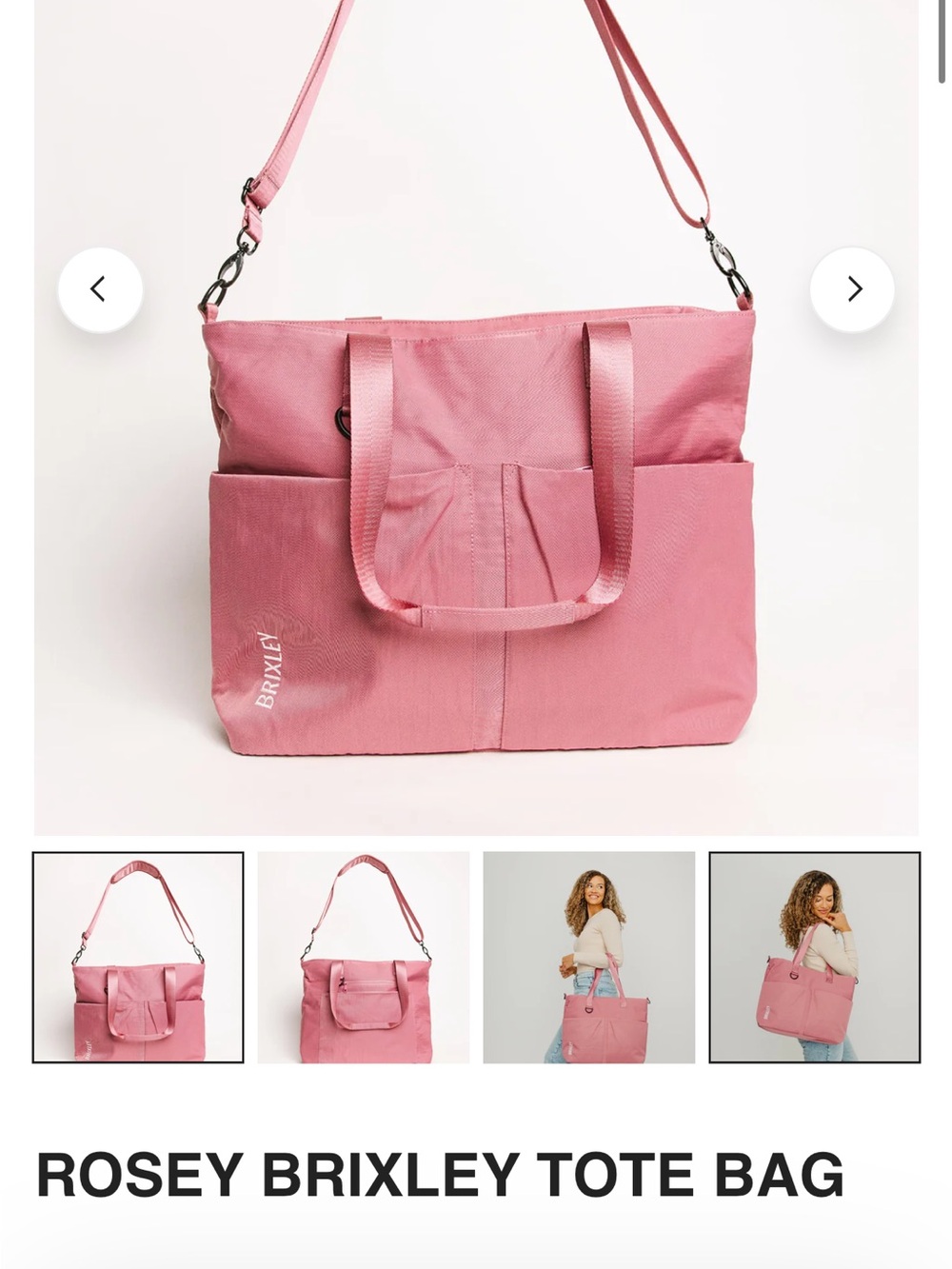 Rosey Pink Brixley Tote Bag